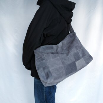 ピッグスエードのビッグショルダー グレー（ファスナータイプ）