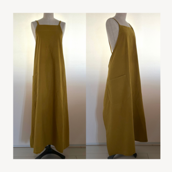 マキシ エプロン｜mustard