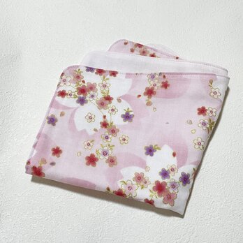 ガーゼハンカチ30cm 花影