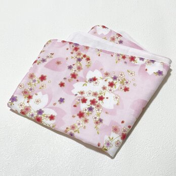 ガーゼハンカチ38cm 花影