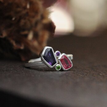 Twin Focal Sapphire Ring