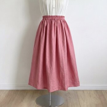 アイリッシュリネン◇ ふんわり柔らかなワッシャー加工◇ピンク