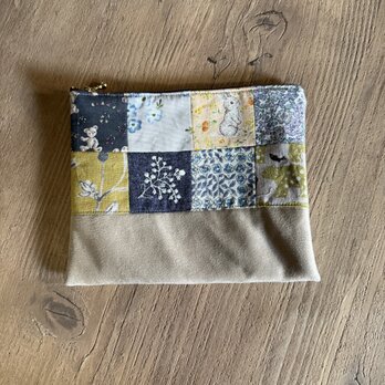パッチワーク　大きめポーチ