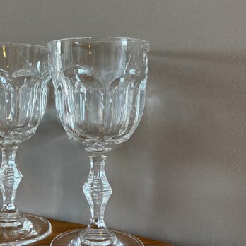 イタリアの古いワイングラス　アンティーク　ブロカント　【ペアグラス】