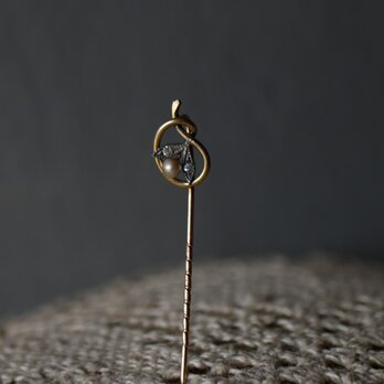 d. アンティークハットピン  ボタニカル　シードパール　アンティークアクセサリー　アンティークのある暮らし　