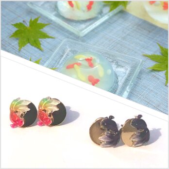 ★雅 | 泳ぐ金魚 | Goldfish ★ピアス 両耳
