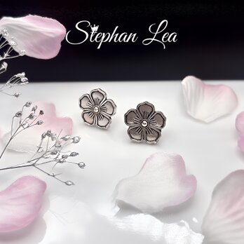 期間限定◆Stephan Lea◆アレルギー対応〜家紋風桜ピアス・イヤリング