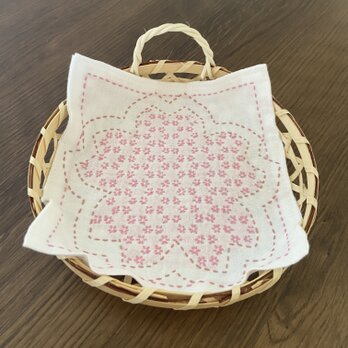 刺し子♡ふきんミニ　(桜アレンジ)