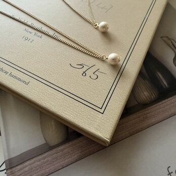 6ｍｍ！Basicパールネックレス45ｃｍオーロラの輝き！高級日本製貝ミガキパール