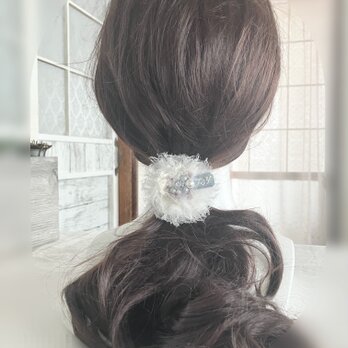 アンティークレースのふわふわポニーフック[Joy・Mサイズ]