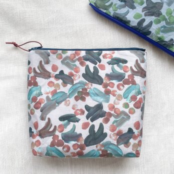 blueberryファスナーポーチ／メイクポーチ