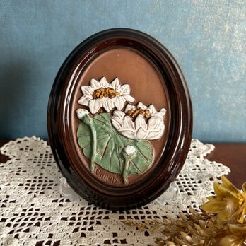 GABRIEL SWEDEN ceramic plate❀⁎༶ ガブリエル 睡蓮の陶板