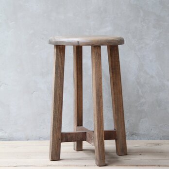 【送料無料】スツール 古家具/アンティーク/スツール/無垢/丸イス/椅子