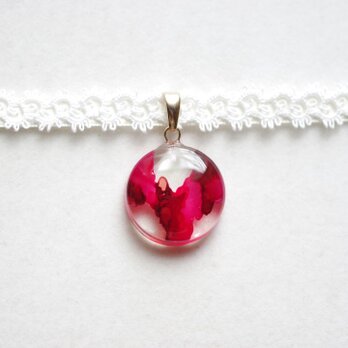 【受注製作】レジンアート　ラウンドモチーフとタティングレースとサテンリボンのチョーカー〈病める薔薇〉