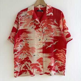 着物アロハシャツ　MLサイズ