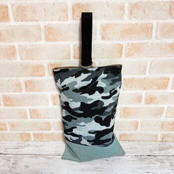 シューズケース　【迷彩柄★グレー】