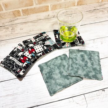 布コースター　【和柄・忍者】５枚セット