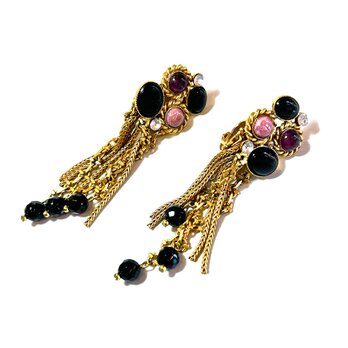 Vintage Elegance Tassel Earrings by Pierre Lorion Sylvia Karels
