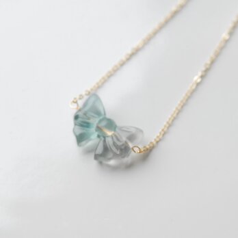 フローライトリボンのネックレス　no,2１４kgf