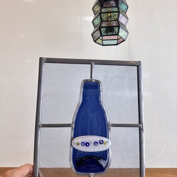 bluebottle ステンドグラス　部屋飾り　扉飾りなどにも