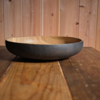 クスノキの浅ボウル〈26.5〉ガラスコーティング【v1944】