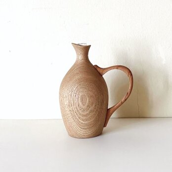 一輪挿し　タモ　チェリーの持ち手付　