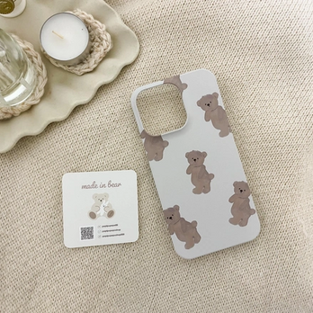 ベージュとくま｜made in bear（iPhone / Android対応 スマホケース）