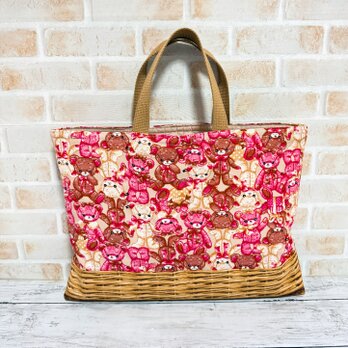 レッスンバッグ(裏キルト)　【テディーベア】