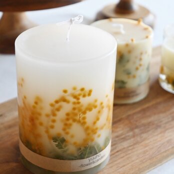 ミモザのボタニカルキャンドル