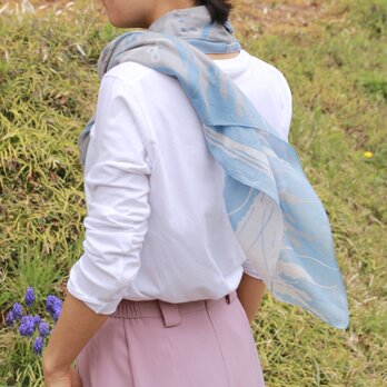 スカーフ「イネ」_ヤサシイネ！（コットンシフォン100%）