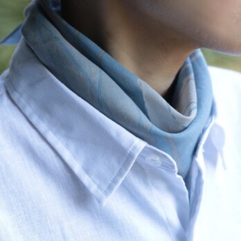 プチスカーフ「イネ」_ヤサシイネ！_稲穂（コットンシフォン100%）