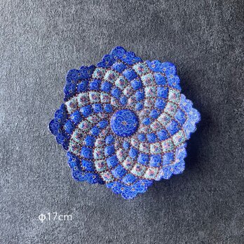 ペルシャのエナメル皿（ミーナーカーリー）飾り皿　Φ17ｃｍ　壁飾り【MINA KARI 017-010】