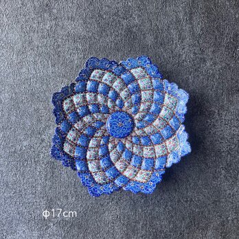 ペルシャのエナメル皿（ミーナーカーリー）飾り皿　Φ17ｃｍ　壁飾り【MINA KARI 017-011】