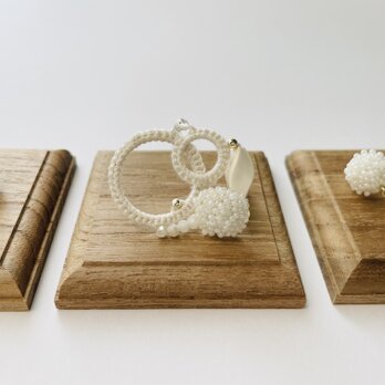 en ー縁ー／イヤーカフ片耳 ／ ホワイト　ec