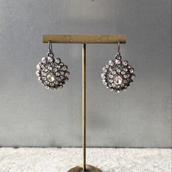 Vintage 00s USA retro crystal bijou black pierce