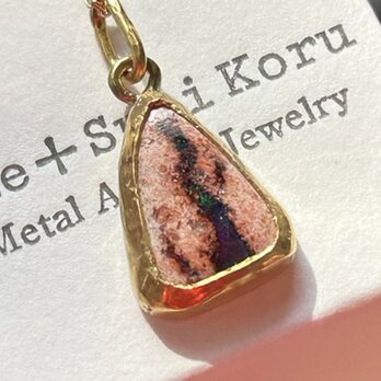 K24純金カンテラ オパール ペンダントトップ◇K24 Pure Gold Cantera Opal Pendant