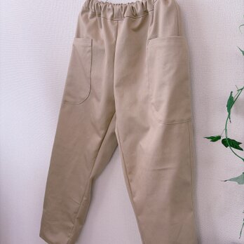岡山産チノポッケ付きリラックスパンツ