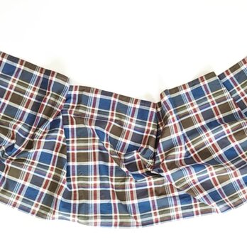 播州織　先染めチェックのストール 約52cm