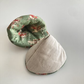 三角鍋つかみ２個セット*モスグリーン