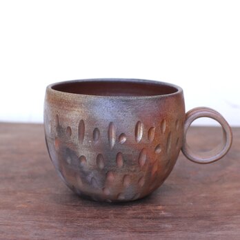 備前焼 コーヒーカップ(丸)・サンギリ c4-006