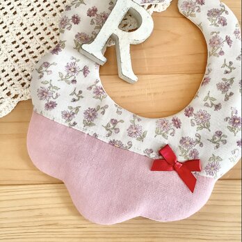 新作♪パープルフラワー♪オーガニック♪ふわふわやわらかスタイ