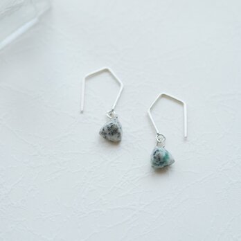 K2ジャスパー 天然石 フック ピアス シルバー925