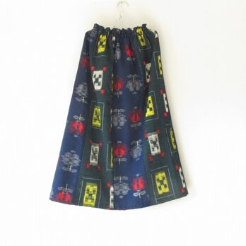 ☆ウール着物ロングスカート☆パッチワーク♪/31ks065