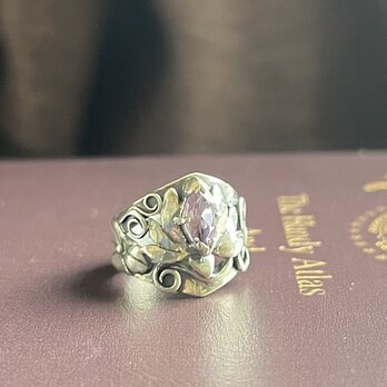 ラベンダーアメジストリング「蓮」【hr247】