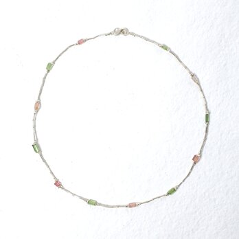 -Tourmaline- silver choker