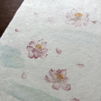 和紙の絵葉書【花海棠】