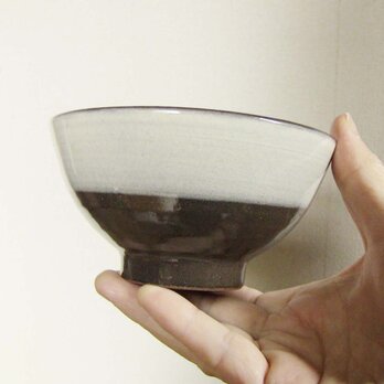 無地刷毛目の飯茶碗