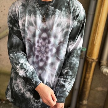 タイダイ 長袖 Tシャツ XXLサイズ 曼荼羅 ムラ染め HIPPIES DYE新作　 HD25-78