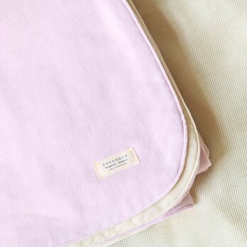 桜染め×生成り色　Organic Cotton ふわふわ6重ガーゼケット　