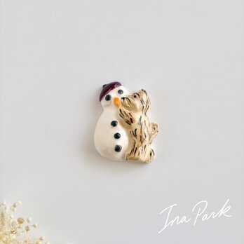 エリック・エ・ジル2025　冬のノワゼットのフェーブ　犬のフェーヴ　フランス製　陶器　季節